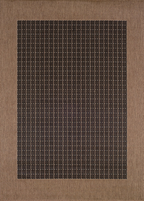 Recife Collection by Couristan: Checkered Field Black Cocoa 1005/2000 Recife Outdoor Rug by Couristan