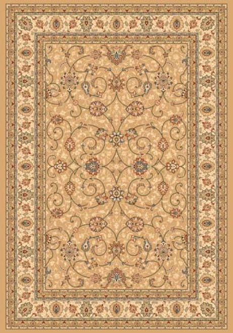 Dynamic Ancient Garden 57120 2464 Light Gold Ivory Area Rug