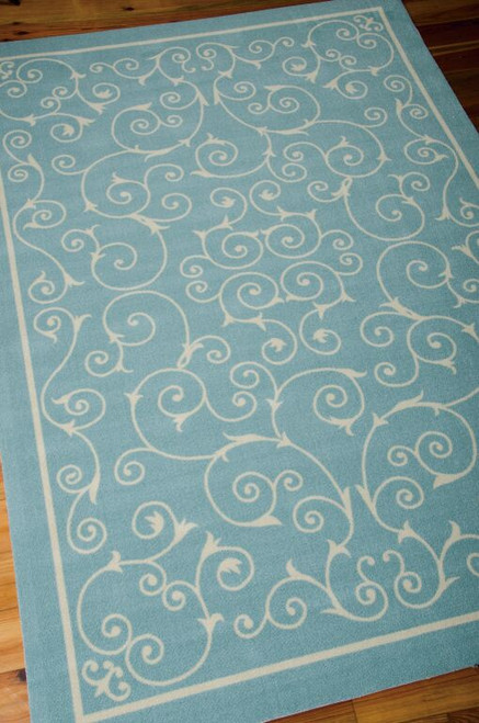 Home And Garden RS19 Light Blue Outdoor Rug by Nourison