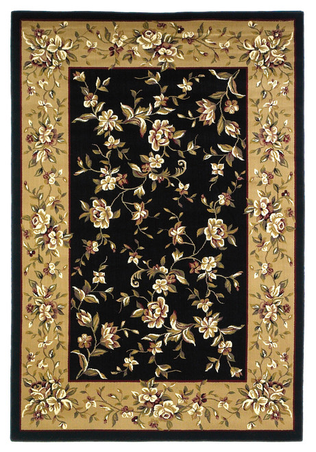 Cambridge 7336 Black/Beige Rug by Kas