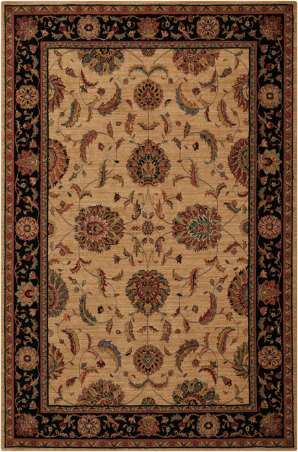 Living Treasures LI04 Ivory Black Rug by Nourison