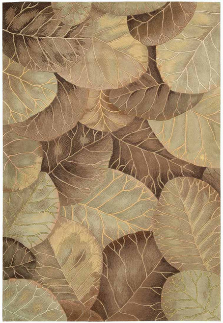 Tropics TS12 Brown Green Rug by Nourison