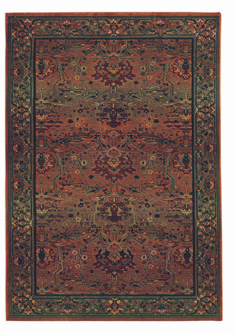 Oriental Weavers Kharma Peace 465J Medium Green Rug