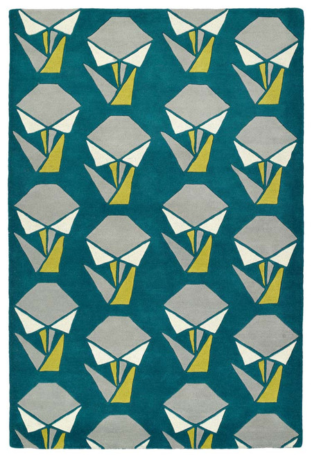 Kaleen Origami ORG06-91 Teal Rug