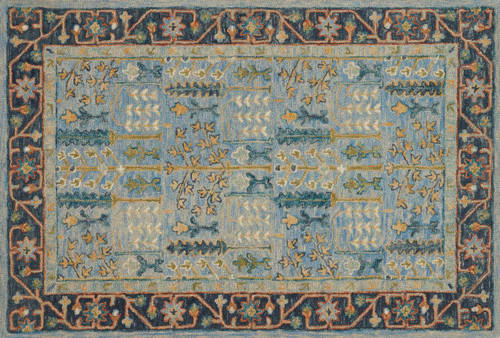 Loloi Victoria VK-12 Light Blue Dark Blue Rug