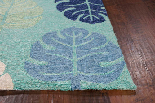 Kas Harbor 4228 Turquoise Palms Rug