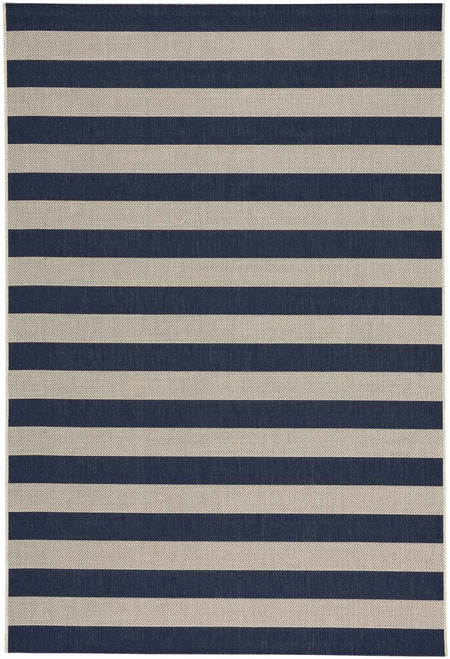 Capel Elsinore Stripe 4730 475 Midnight Blue Rug