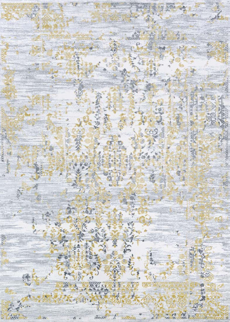 Couristan Calinda Samovar 5195 0747 Gold Silver Ivory Rug