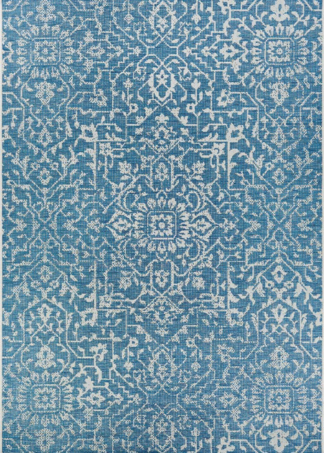 Couristan Monte Carlo Palmette 2329 3216 Ocean Ivory Rug