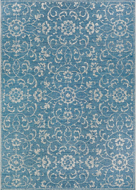 Couristan Monte Carlo Summer Vines 2331 3216 Ocean Ivory Rug