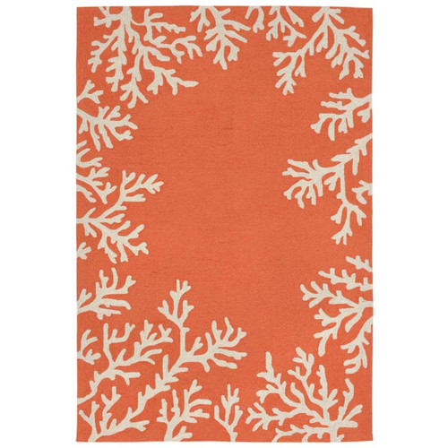 TransOcean Liora Manne Capri 1620/17 Coral Border Coral Rug