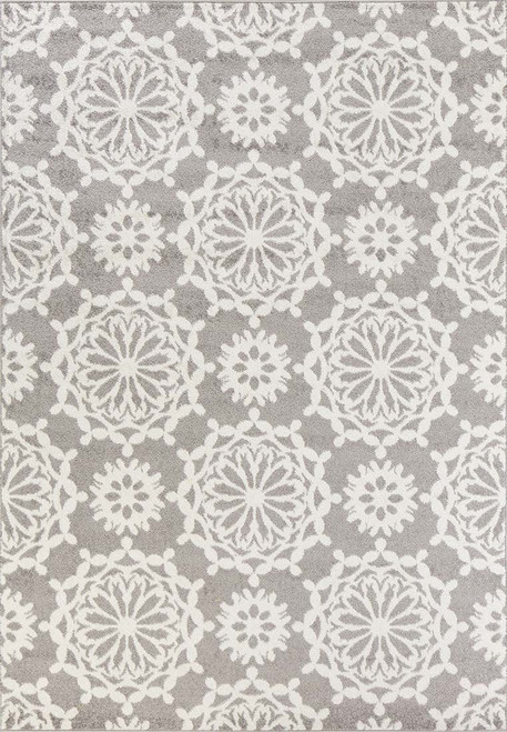 Kas Skyline 6419 Grey Ivory Flora Rug