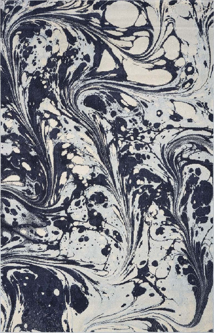 Kas Watercolors 6232 Blue Marble Rug