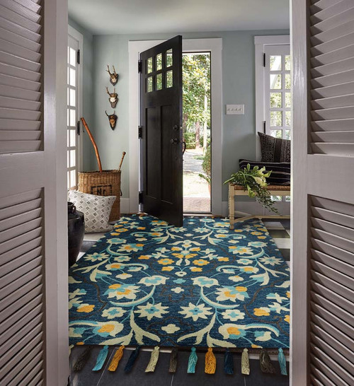 Capel Rambler Lonar 2581-485 Blue Rug