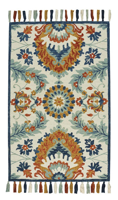 Capel Rambler Manihari 2582-645 Vanilla Multi Rug