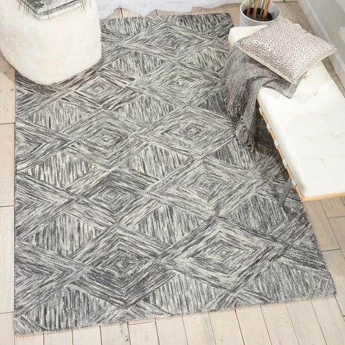 Nourison Interlock ITL01 Charcoal Rug