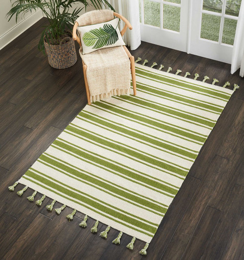 Nourison Rio Vista DST01 Ivory Green Rug
