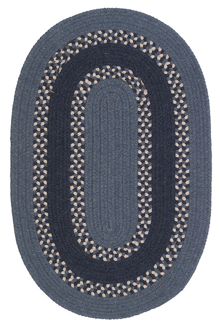 Colonial Mills Corsair Banded Oval Blue Rug