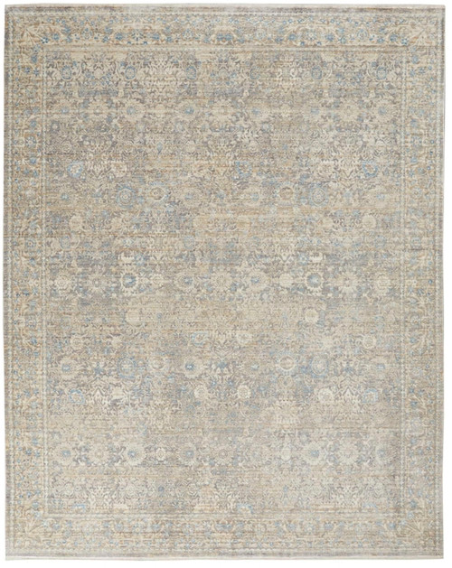 Nourison Lustrous Weave LUW01 Ivory Blue Rug