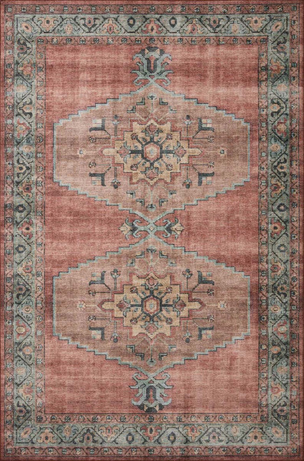 Loloi II Heidi HEI-05 Spice Aqua Rug