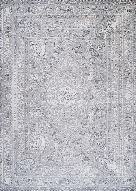 Couristan Brocatelle Belle Fleur 2618-8257 Silver Rug