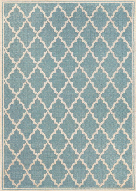 Couristan Monaco Ocean Port 7881/1034 Turquoise Sand Rug