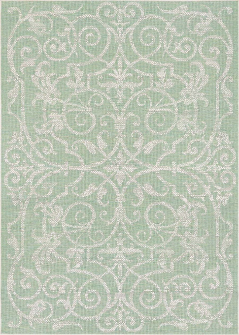 Couristan Monaco Summer Quay 2106/3136 Ivory Lt Green Rug