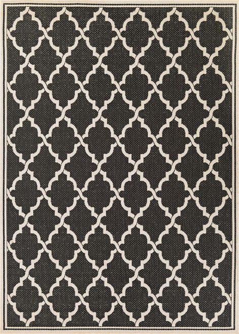 Couristan Monaco 7881/1057 Ocean Port Black/Sand Rug