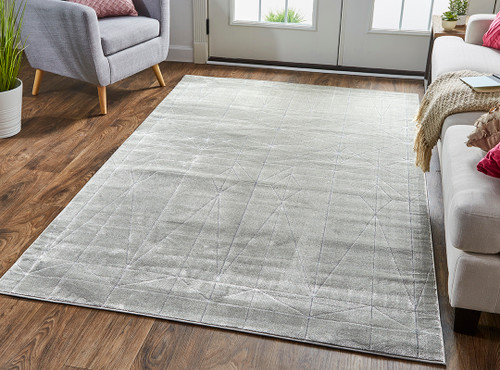 Feizy Braden I3128 Gray White Rug