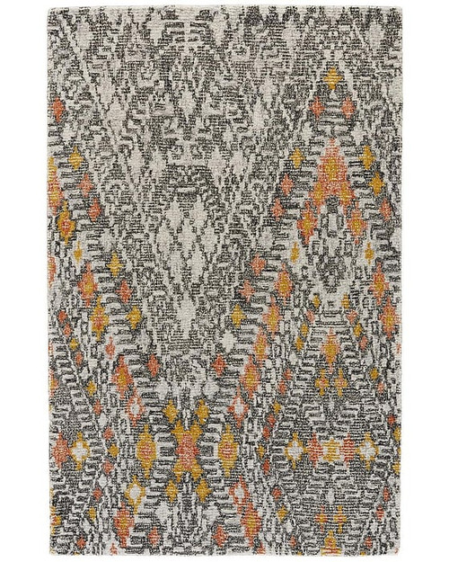 Feizy Arazad 8476F Gray Orange Rug