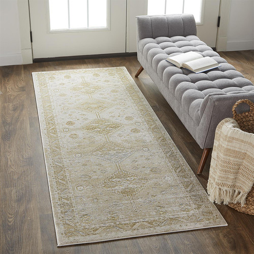 Feizy Aura 3738F Gold Beige Rug