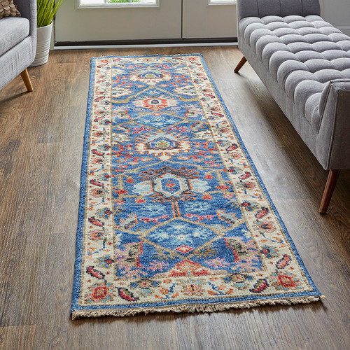 Feizy Beall 6708F Blue Red Rug