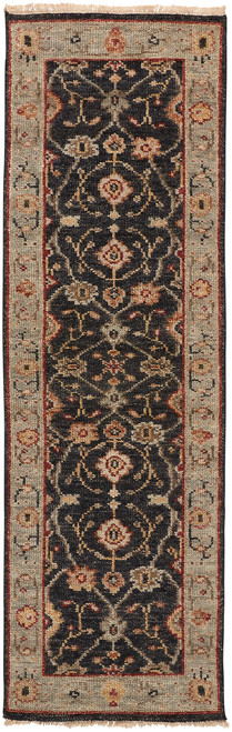 Feizy Carrington 6500F Black Gold Rug