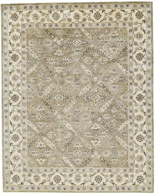 Feizy Eaton 8424F Green Beige Rug