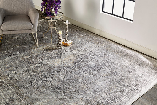 Feizy Sarrant 3966F Gray Silver Rug