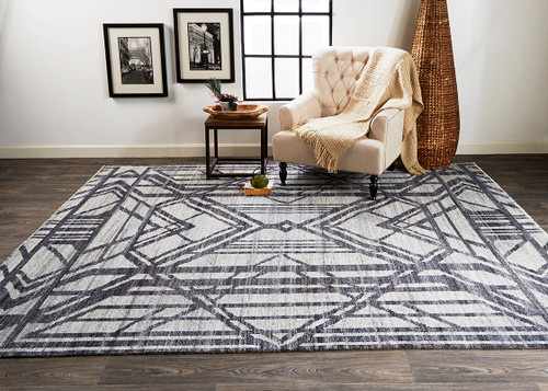 Feizy Vivien 6554F Gray Blue Rug