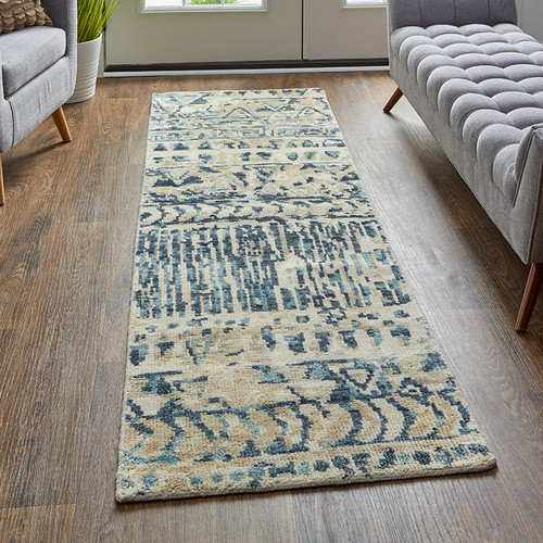 Feizy Palomar 6591F Blue Beige Rug