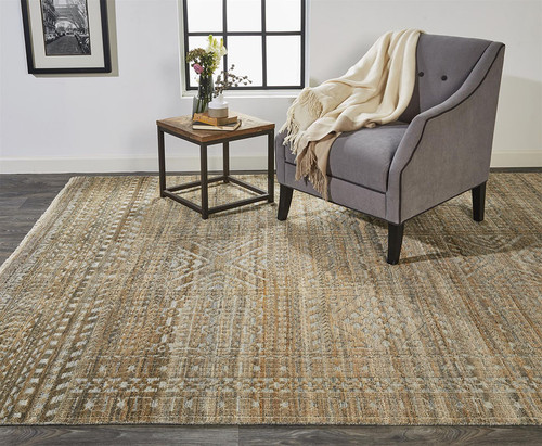 Feizy Payton 6496F Brown Gray Rug