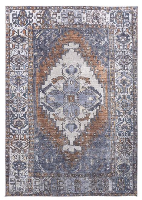Feizy Percy 39AIF Blue Brown Rug