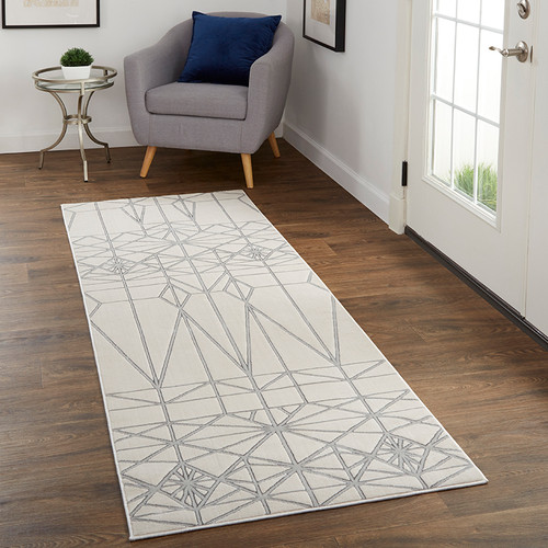Feizy Micah 3045F Ivory Silver Rug