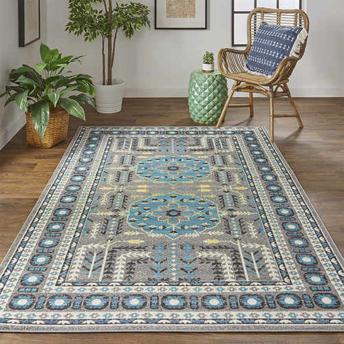 Feizy Foster 3754F Gray Blue Rug