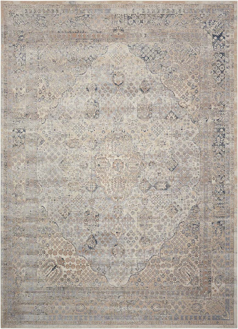 Nourison Ki25 Malta MAI01 Ivory/Blue Rug