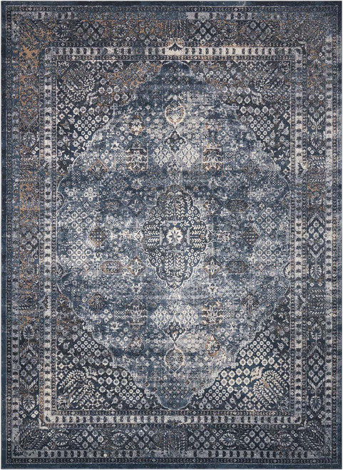Nourison Ki25 Malta MAI01 Navy Rug