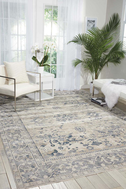 Nourison Ki25 Malta MAI05 Ivory/Blue Rug