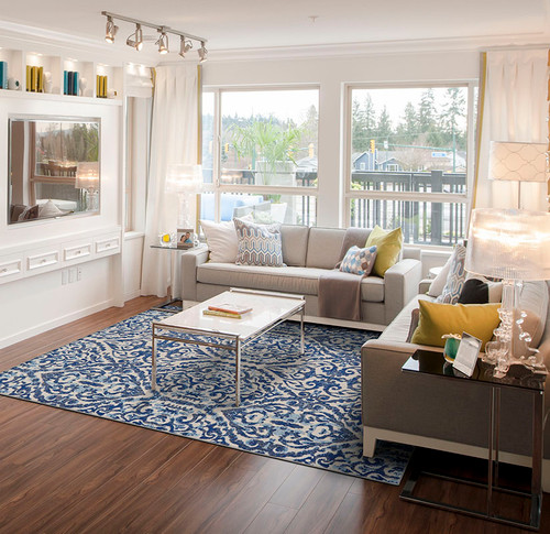 Feizy Milton 3466F Blue Ivory Rug