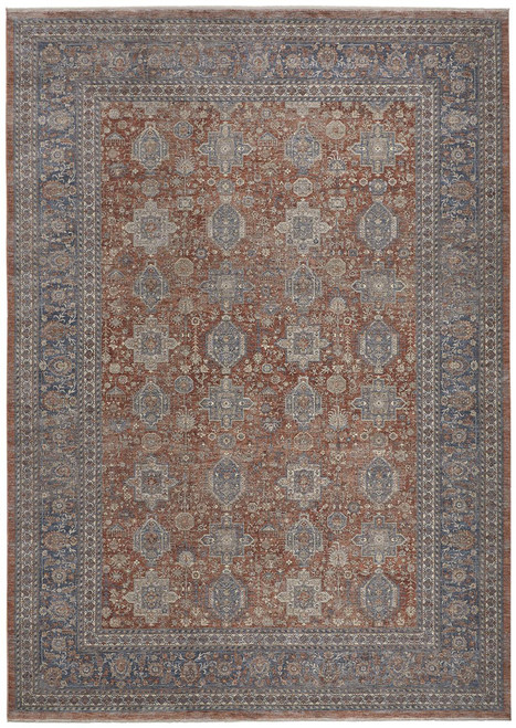 Feizy Marquette 3761F Rust Blue Rug