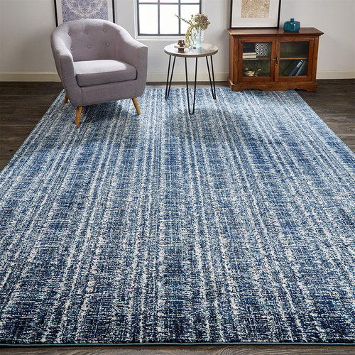 Feizy Remmy 3425F Teal Ivory Rug