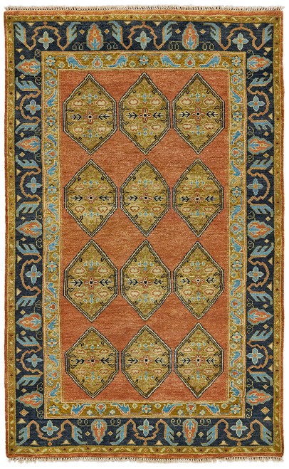 Feizy Ustad 6111F Rust Gold Rug