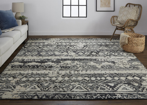 Feizy Palomar 6630F Gray Tan Rug