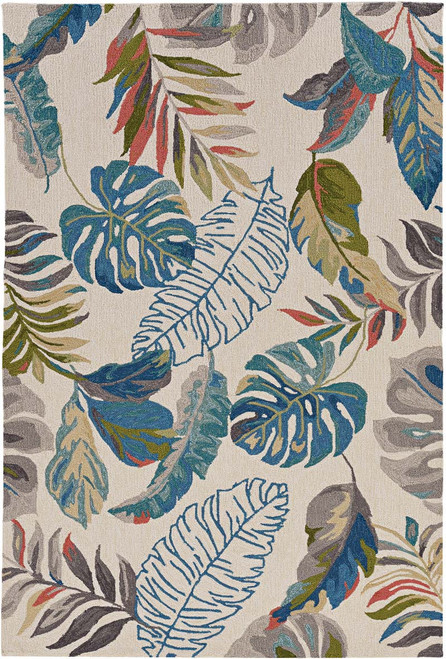 Kas Harbor 4211 Ivory Teal Palms Rug